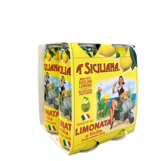 A' Siciliana Sicilian Lemon Soda 4pack & Single